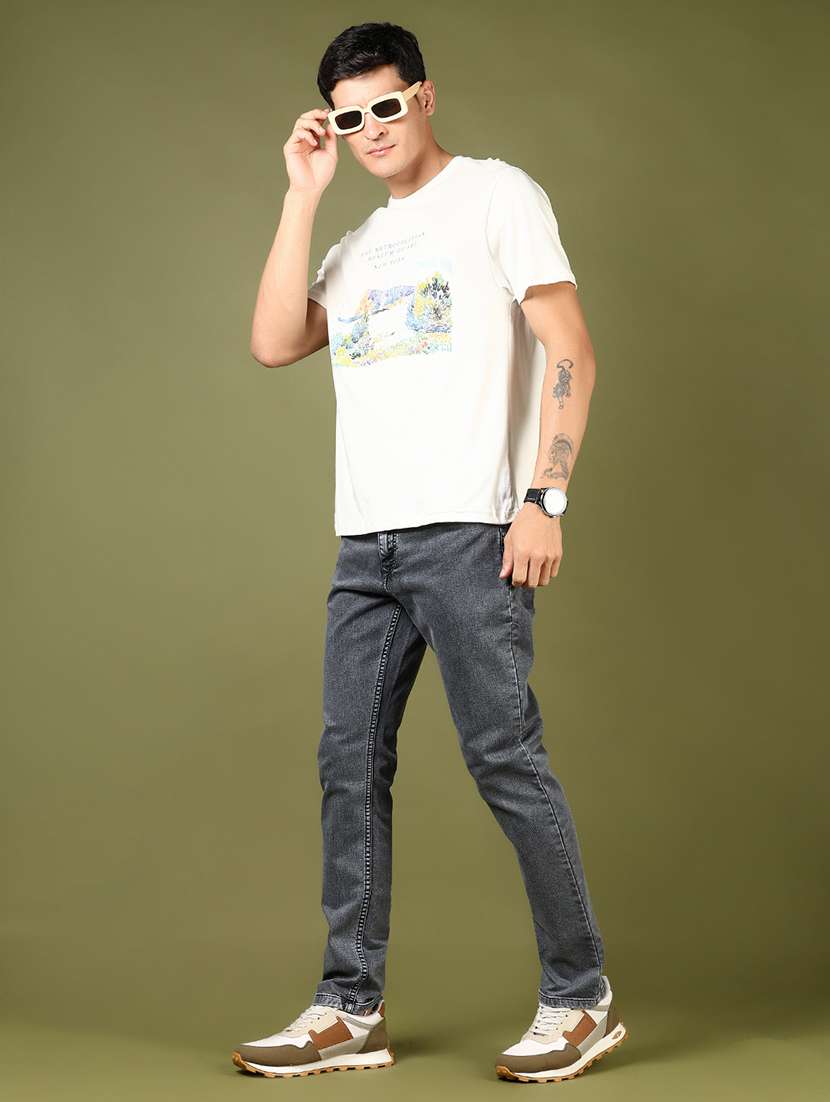 men chest print short sleeve regular fit t-shirt - 21746172 -  Standard Image - 4