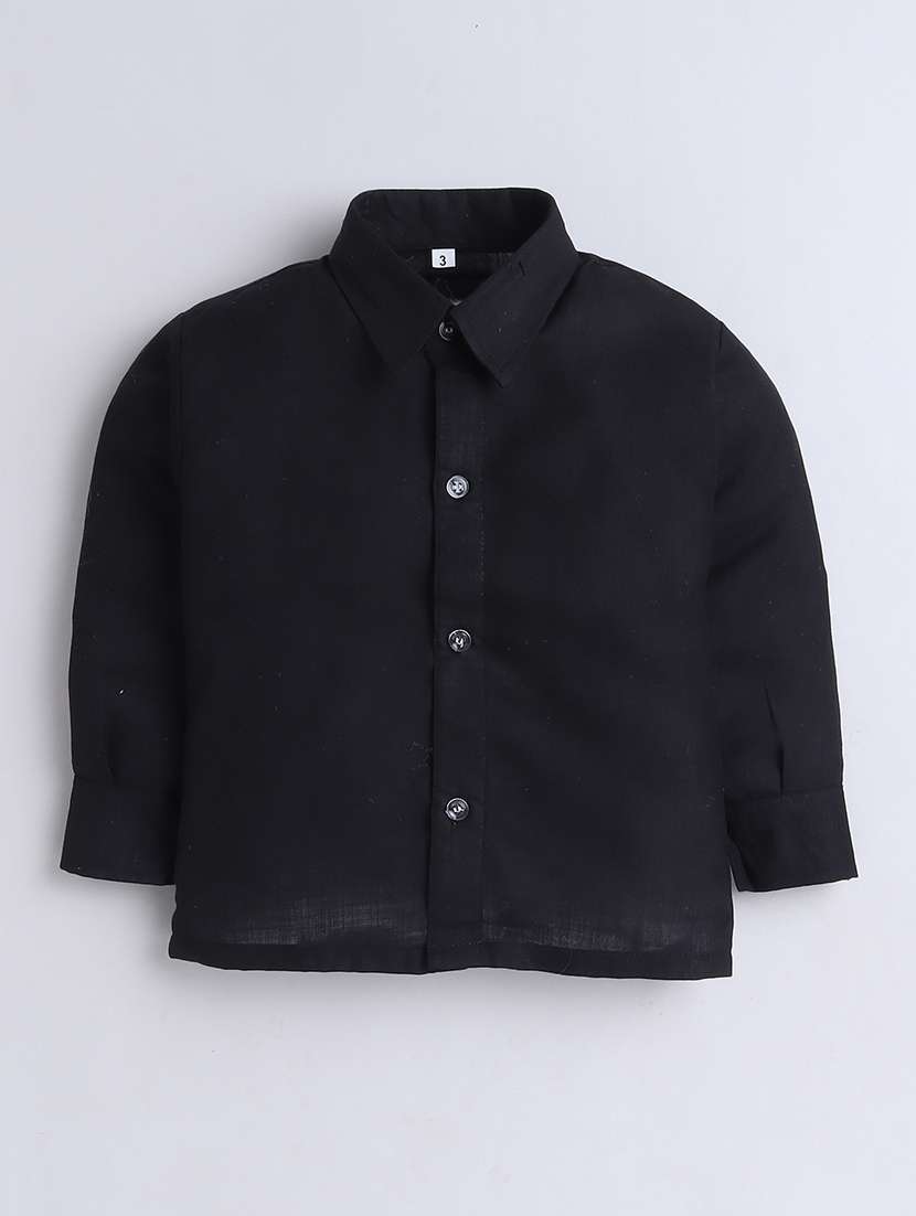 boys plain shirt & trouser set with suspenders  - 21746356 -  Standard Image - 1