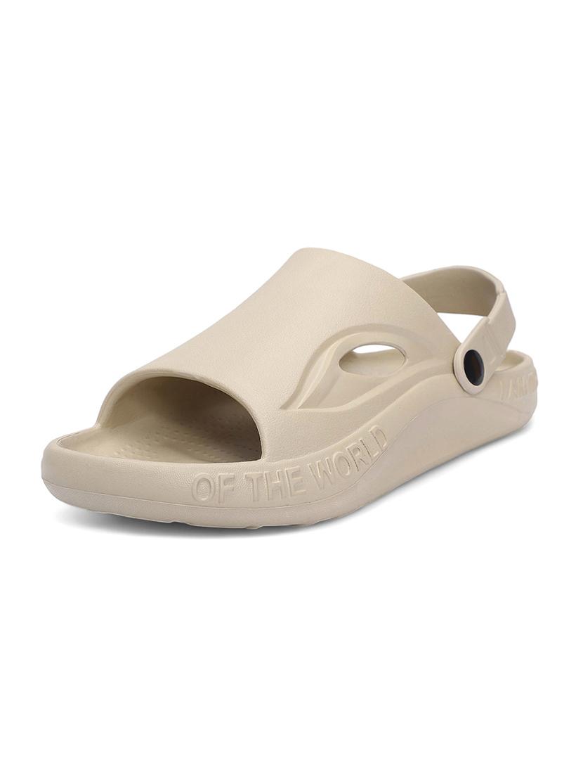 men beige slip on flip flops - 21746437 -  Standard Image - 1