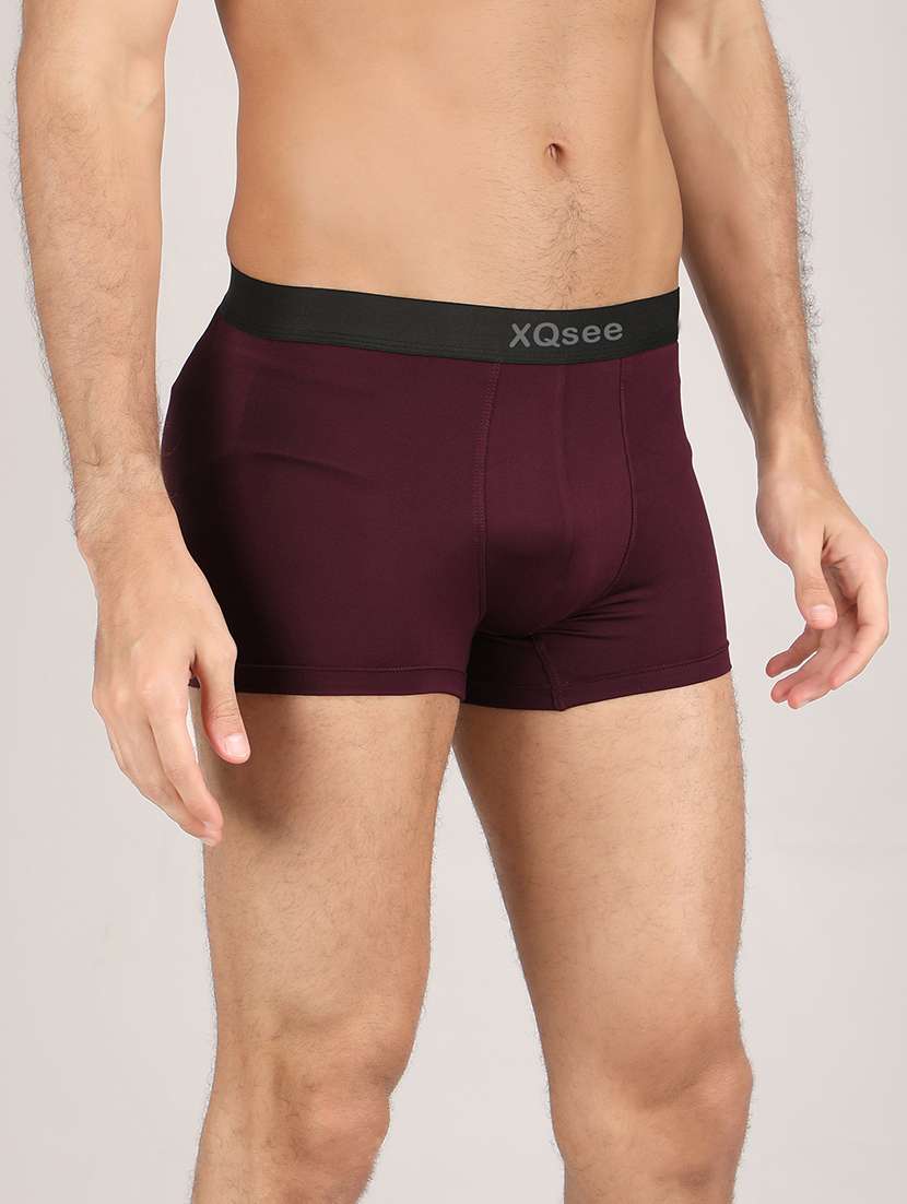 men maroon solid trunks  - 21746471 -  Standard Image - 1