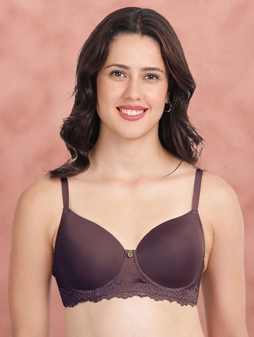 women solid lightly padded t-shirt bra