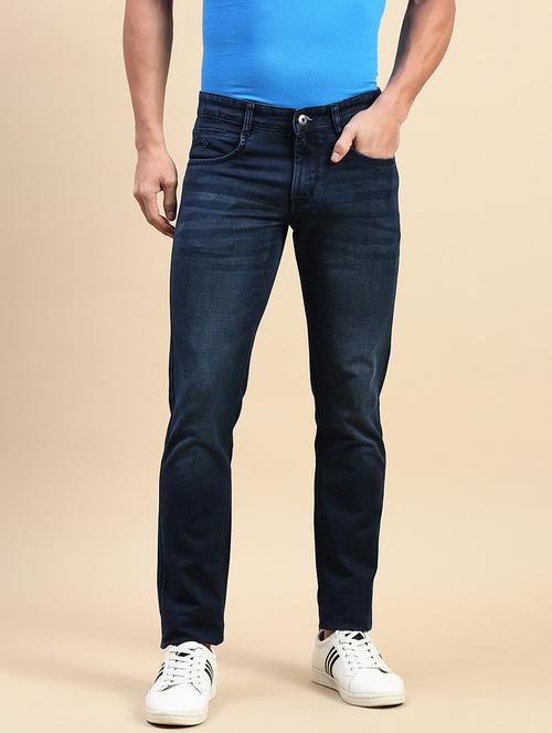 men mid rise washed slim fit jeans - 21746578 - Standard Image - 0