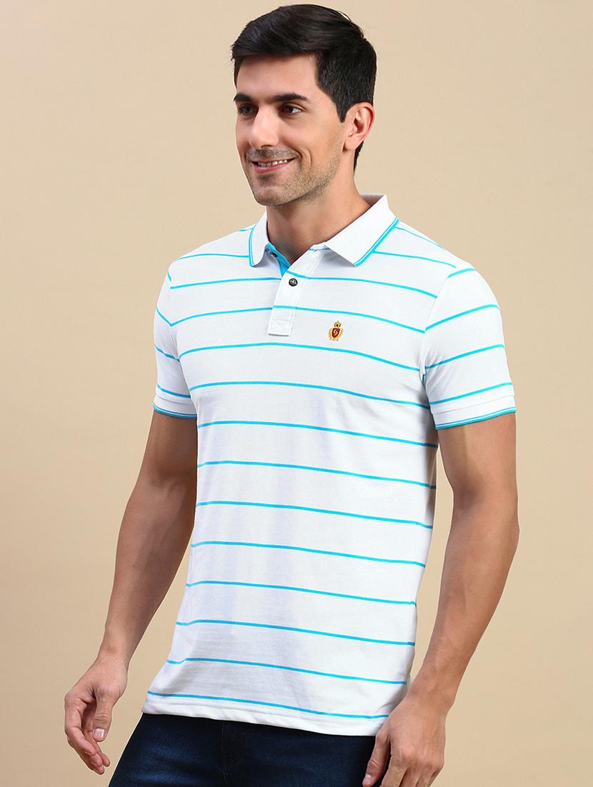 men short sleeves striped polo t-shirt - 21746586 -  Zoom Image - 0