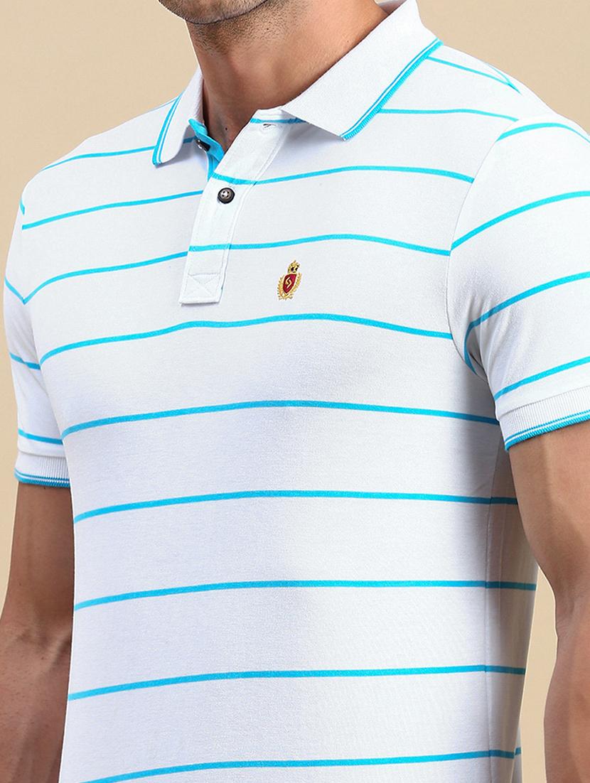 men short sleeves striped polo t-shirt - 21746586 - Standard Image - 4