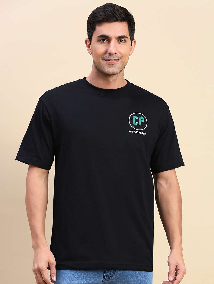 men short sleeves front & back print t-shirt - 21746588 - Zoom Image - 0