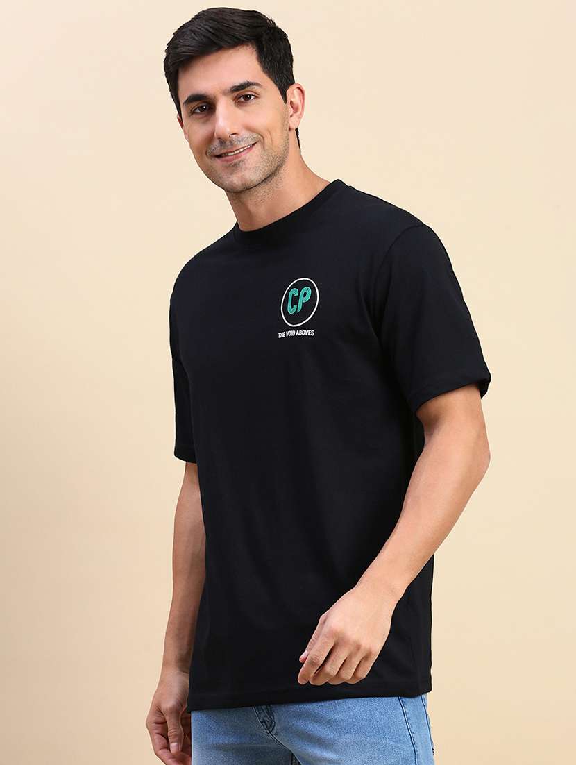 men short sleeves front & back print t-shirt - 21746588 - Standard Image - 1