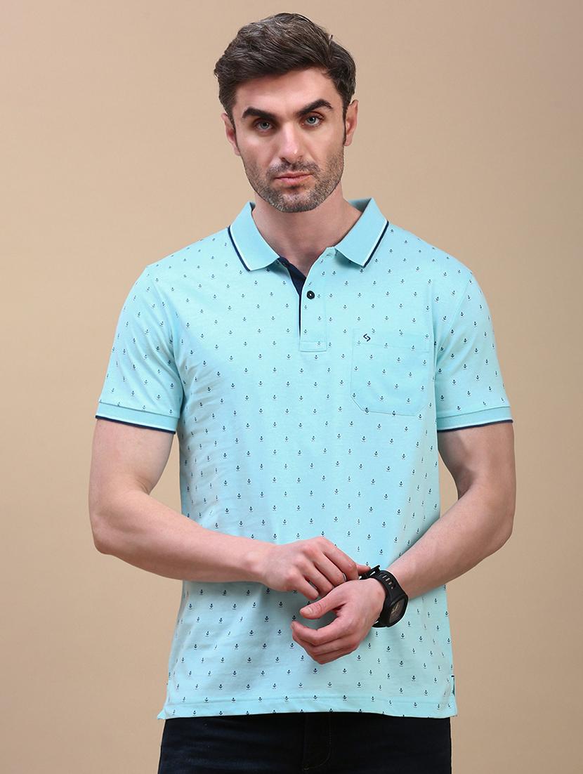 men printed short sleeves polo t-shirt - 21746606 - Zoom Image - 0