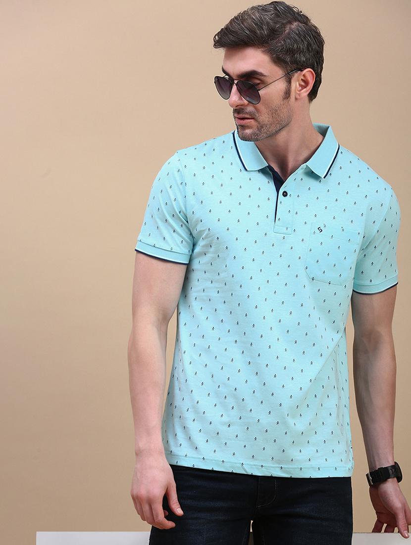 men printed short sleeves polo t-shirt - 21746606 - Standard Image - 1