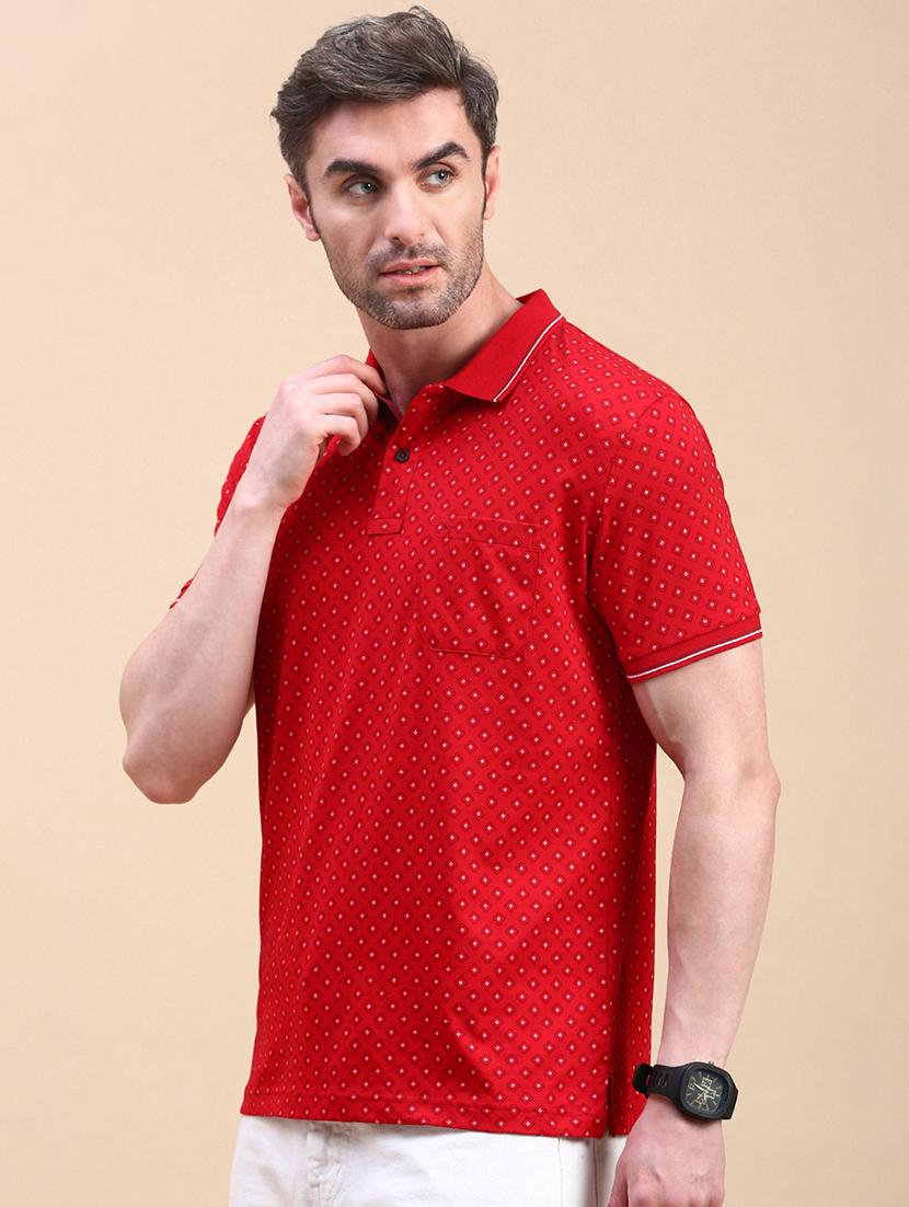 men short sleeves printed polo t-shirt - 21746616 - Standard Image - 1