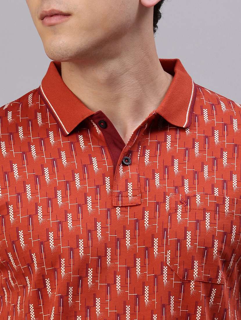 men short sleeves printed polo t-shirt - 21746619 -  Standard Image - 4