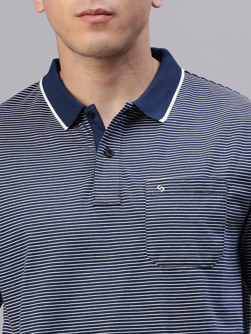 men striped short sleeves polo t-shirt - 21746620 - Standard Image - 4