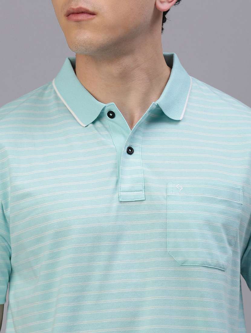 men short sleeves striped polo t-shirt - 21746622 -  Standard Image - 4