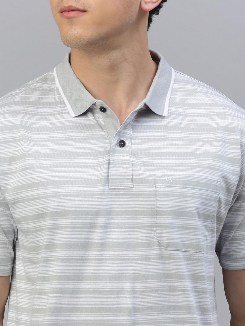 men short sleeves striped polo t-shirt - 21746626 - Standard Image - 4