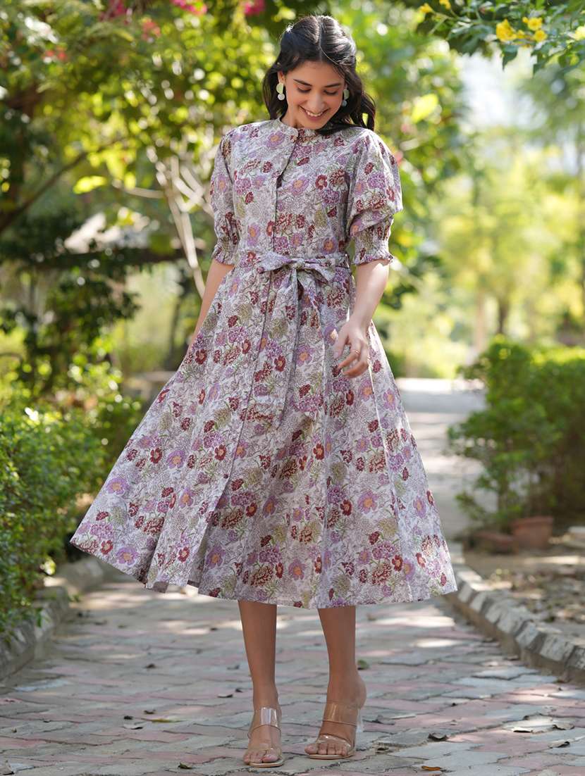 women floral printed a-line dress  - 21746648 -  Standard Image - 1