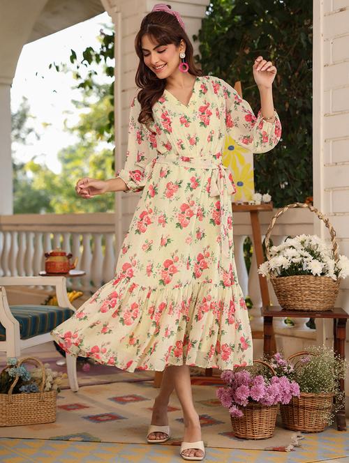 women floral printed tiered dress  - 21746656 -  Standard Image - 0