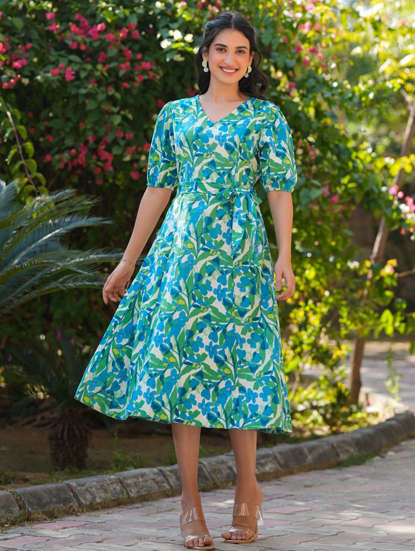 women floral printed tiered dress  - 21746670 -  Zoom Image - 0