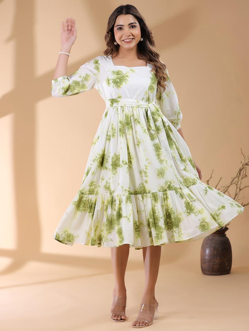 women tie & dye tiered dress  - 21746674 -  Standard Image - 1