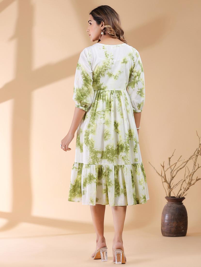 women tie & dye tiered dress - 21746674 - Standard Image - 4