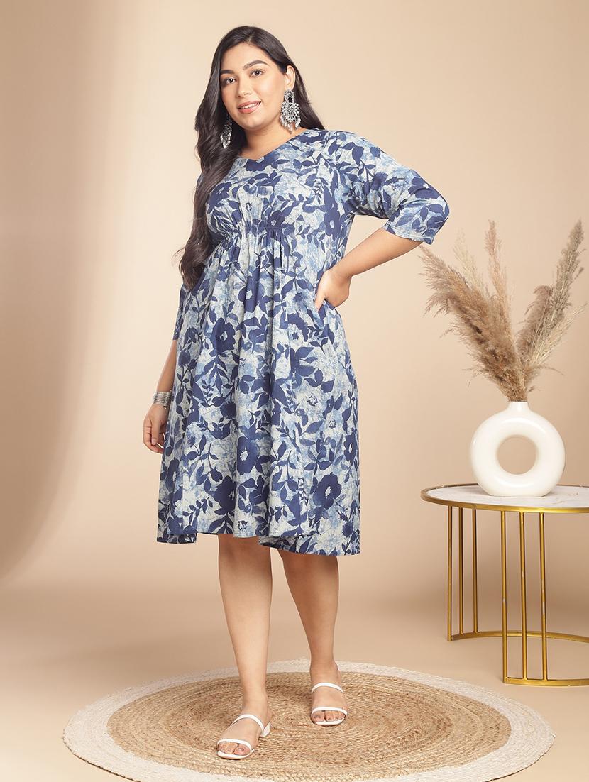 women floral print a-line dress - 21746695 - Standard Image - 1