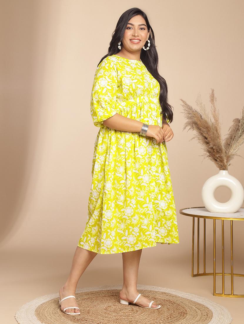 women floral print a-line dress - 21746696 - Standard Image - 1