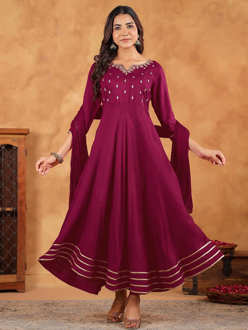 women embroidered kurta pant set with dupatta - 21746746 - Standard Image - 1