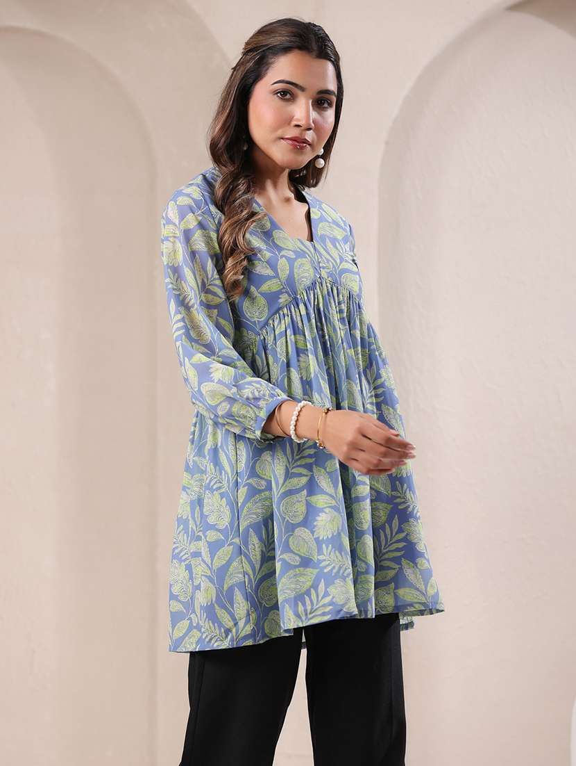 women printed a-line tunic - 21746755 -  Standard Image - 1