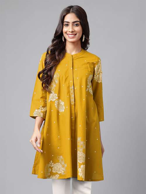 women printed a-line tunic - 21746772 - Standard Image - 0