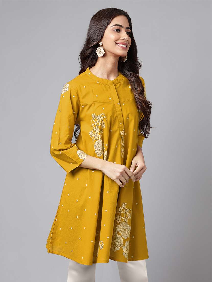 women printed a-line tunic - 21746772 - Standard Image - 1