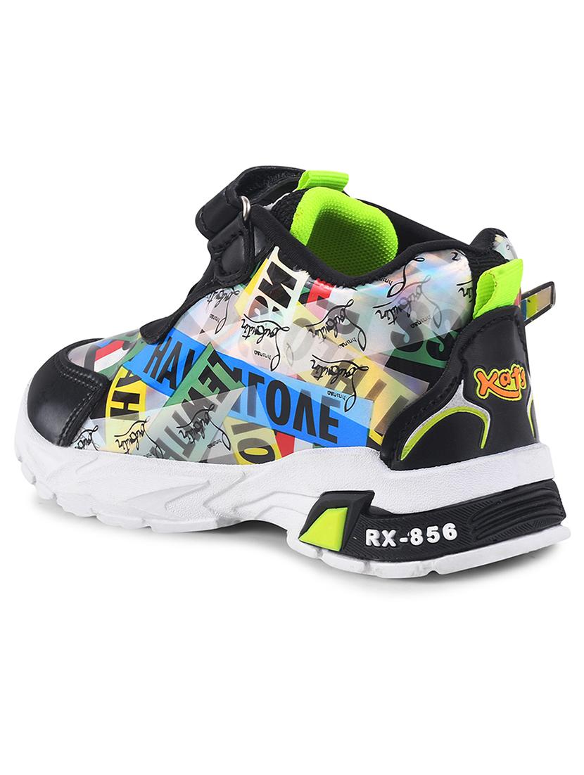 kids printed slip on velcro sports shoes - 21746899 - Standard Image - 4
