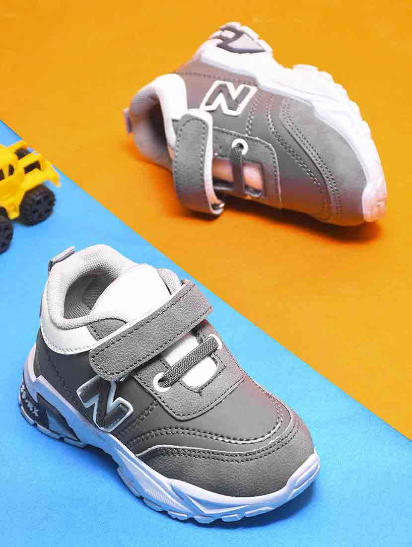 kids solid velcro shoes