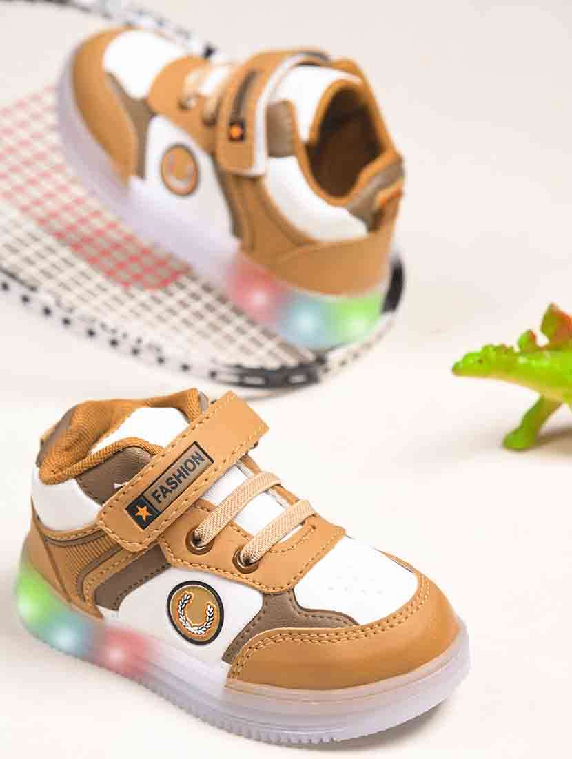 kids led shoes with velcro closure 