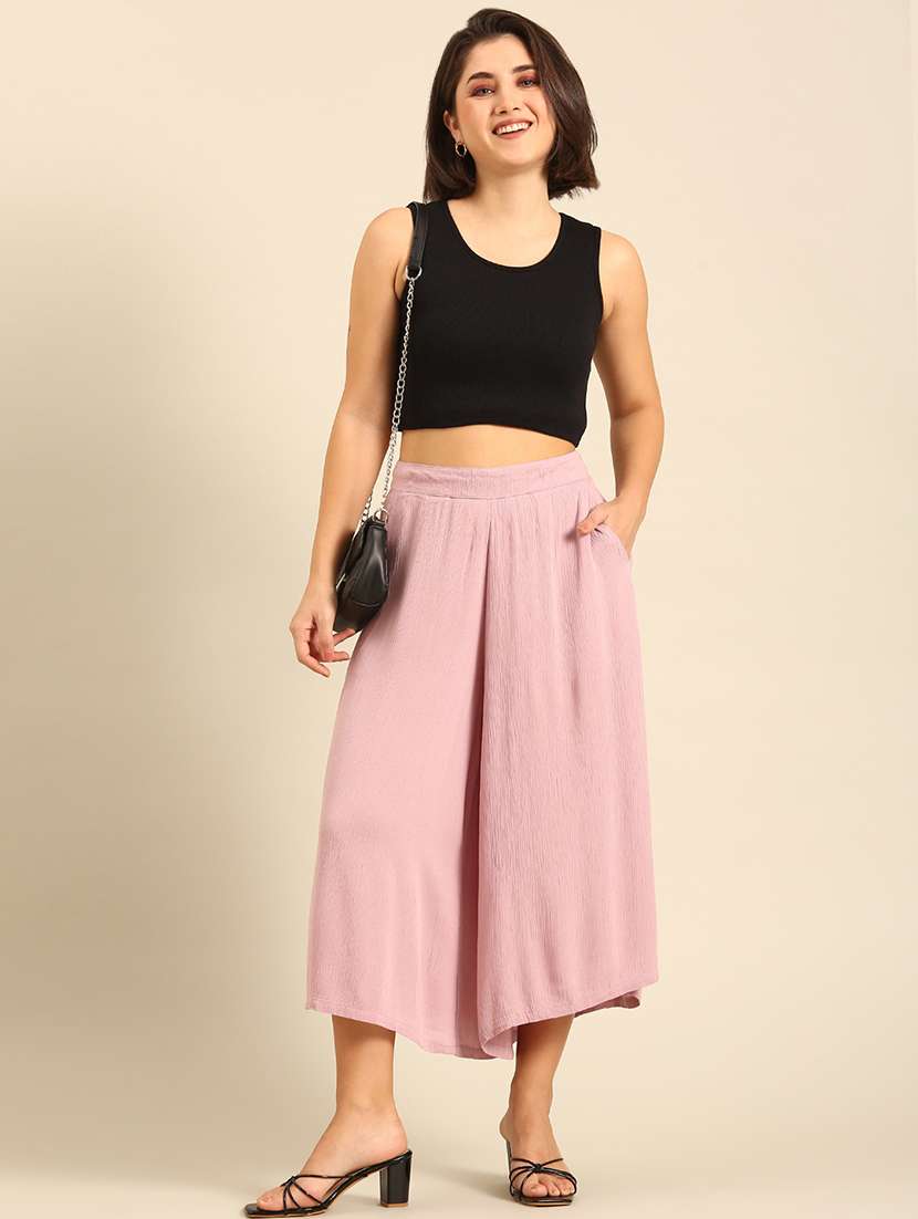 women solid sleeveless crop tank top - 21747015 - Standard Image - 4