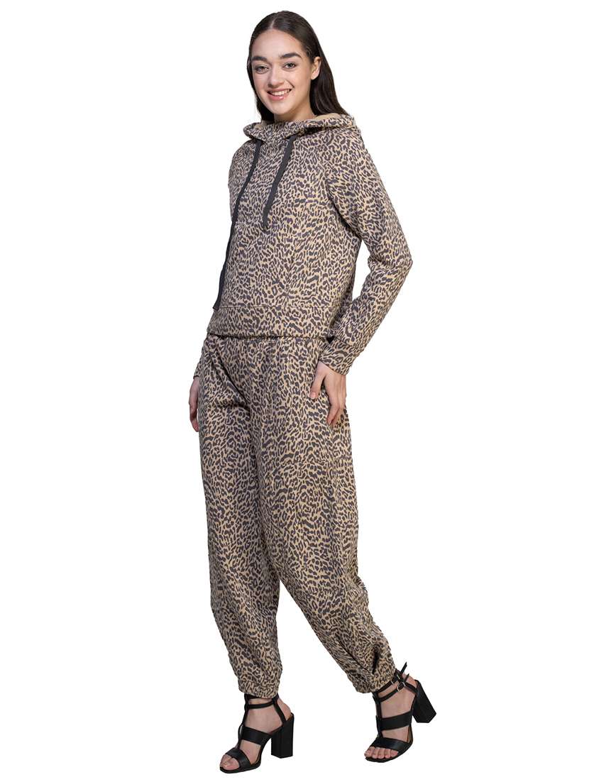 women all over print hooded sweatshirt - 21747106 -  Standard Image - 1