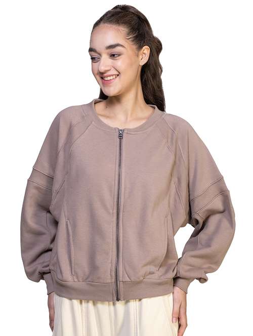 women solid long sleeve sweatshirt - 21747114 - Standard Image - 0