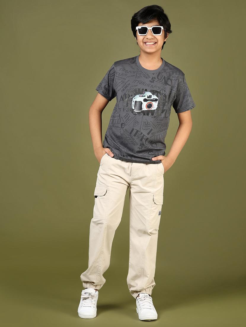 boys printed round neck short sleeves t-shirt - 21747494 - Standard Image - 4