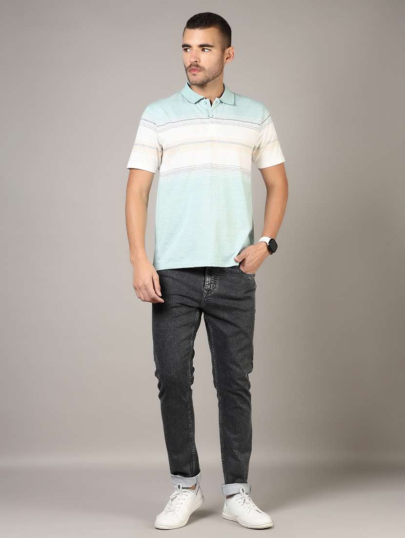 men striped short sleeve regular fit polo t-shirt - 21747496 -  Standard Image - 4