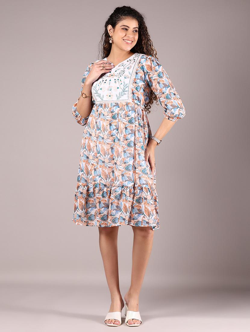 women floral printed tiered dress - 21747517 -  Standard Image - 1