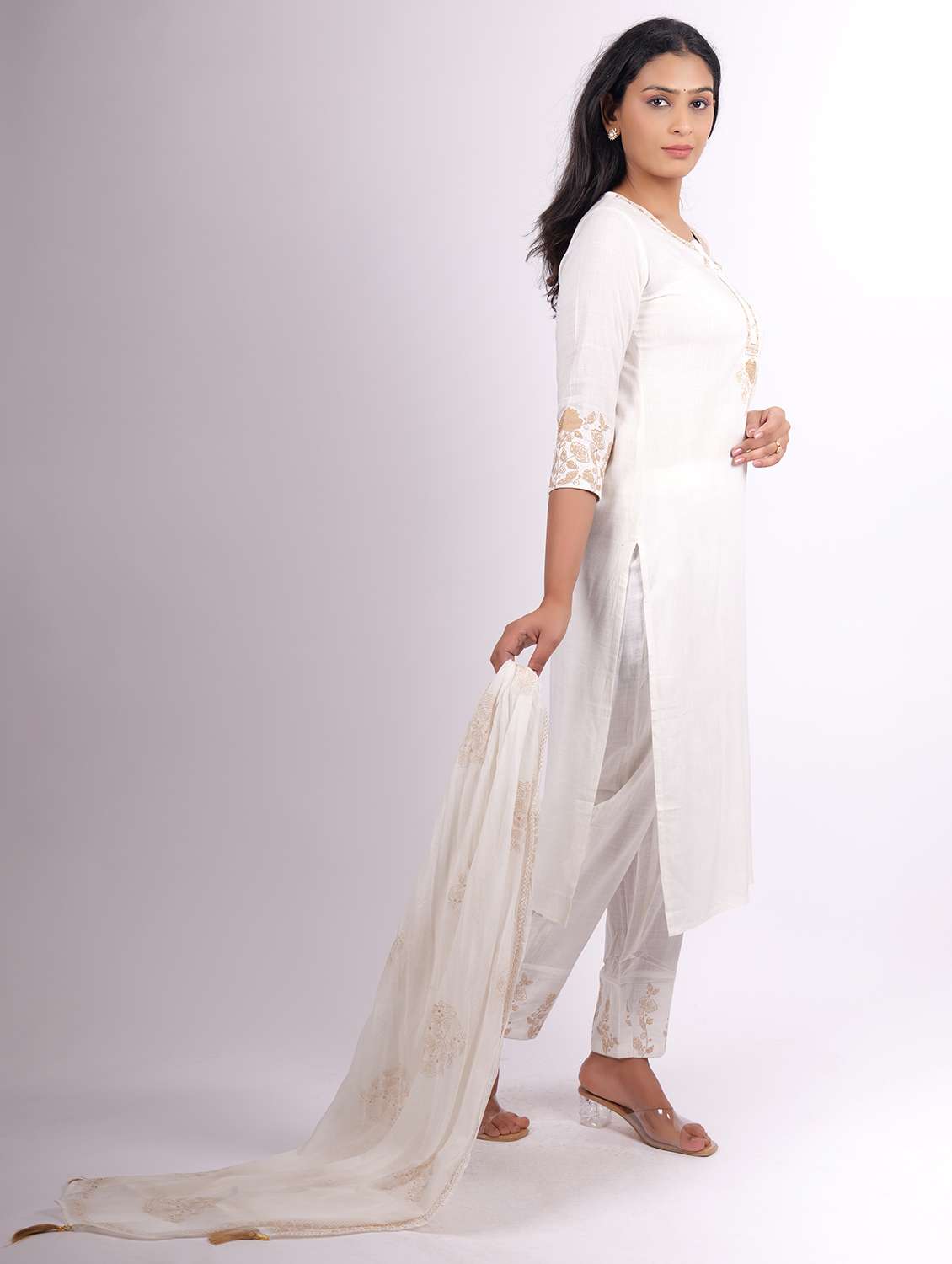 women embroidered kurta pant set with dupatta - 21747569 -  Standard Image - 1