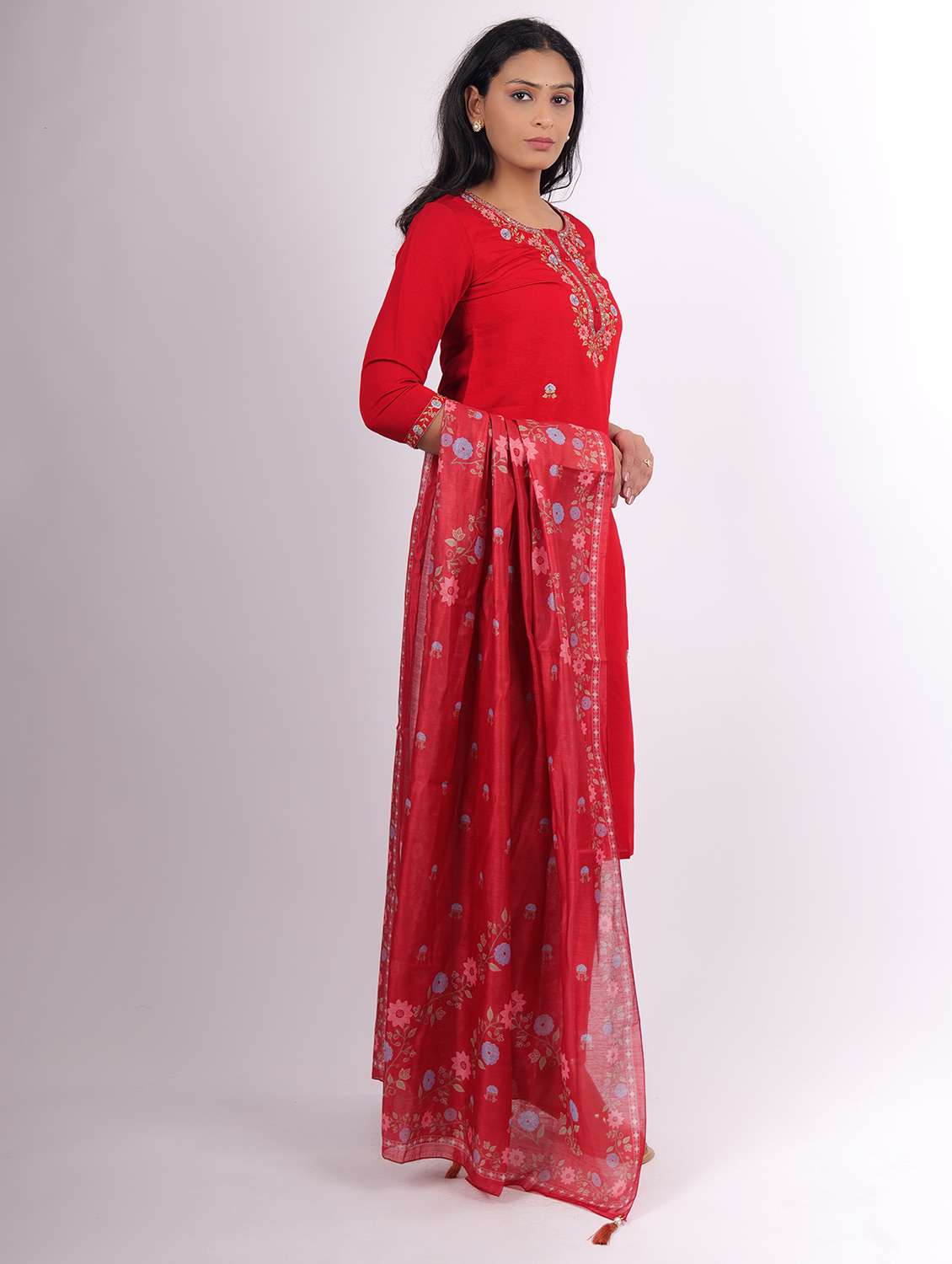 women embroidered kurta pant set with dupatta - 21747577 -  Standard Image - 1