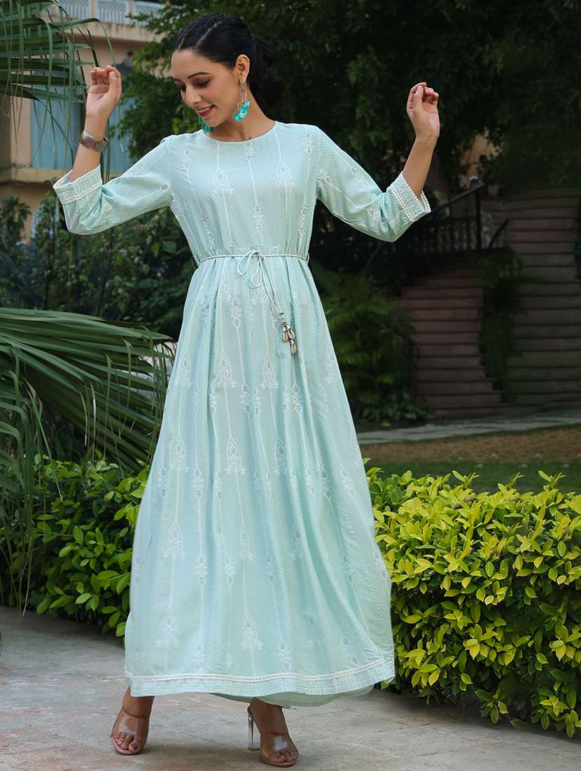 women printed fit & flare ethnic dress - 21747730 -  Standard Image - 1