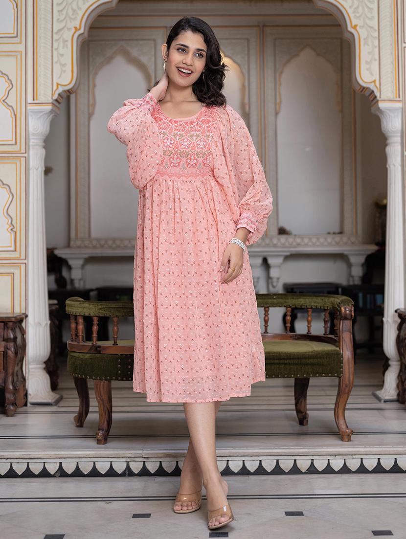 women printed fit & flare dress - 21747735 - Zoom Image - 0