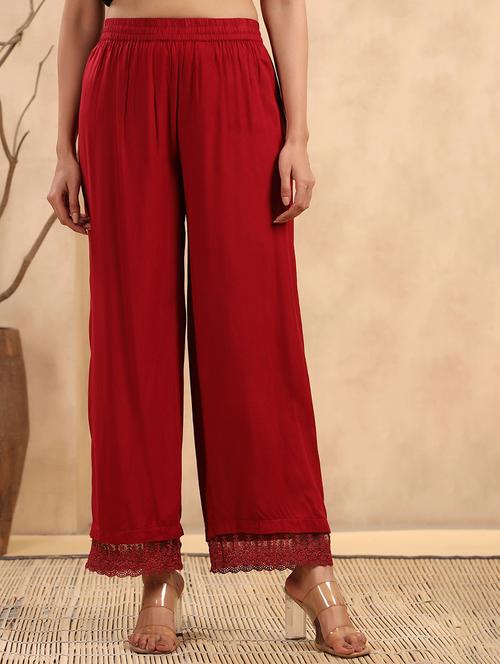 women solid straight palazzo - 21747780 - Standard Image - 0