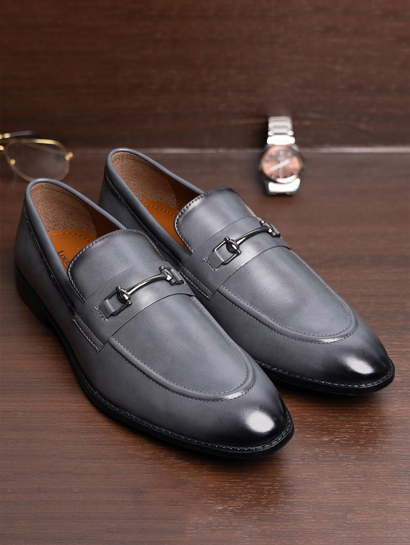 men grey slip on loafer - 21747887 -  Zoom Image - 0