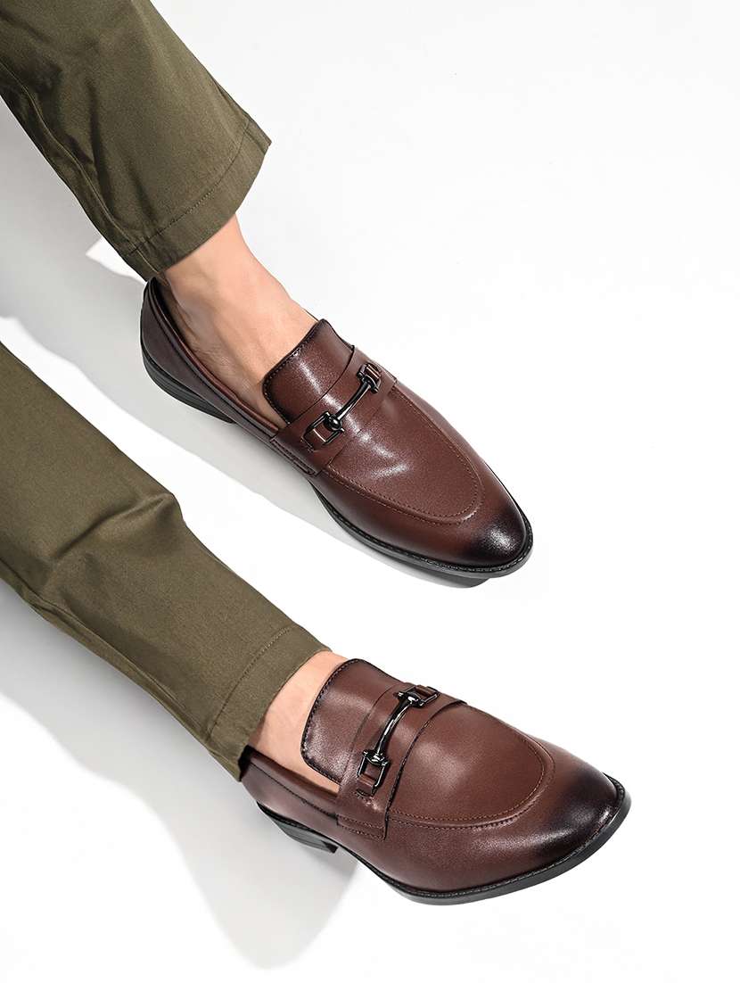 men tan slip on loafer - 21747888 -  Standard Image - 1