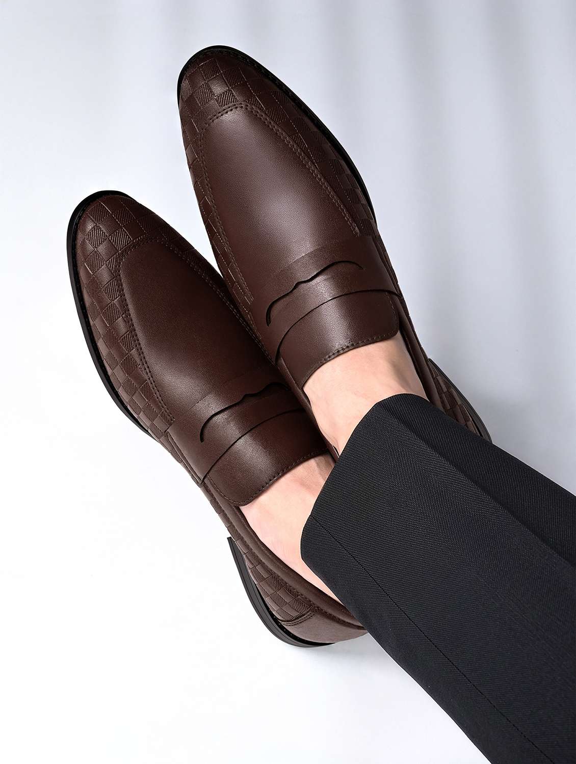 Men Textured Slip On Moccasin Shoes - 21747901 -  Standard Image - 1