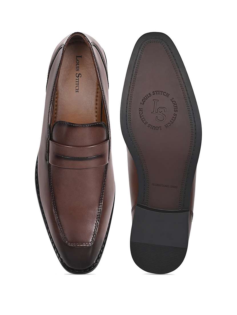 men solid slip on moccasin shoes - 21747928 -  Standard Image - 1