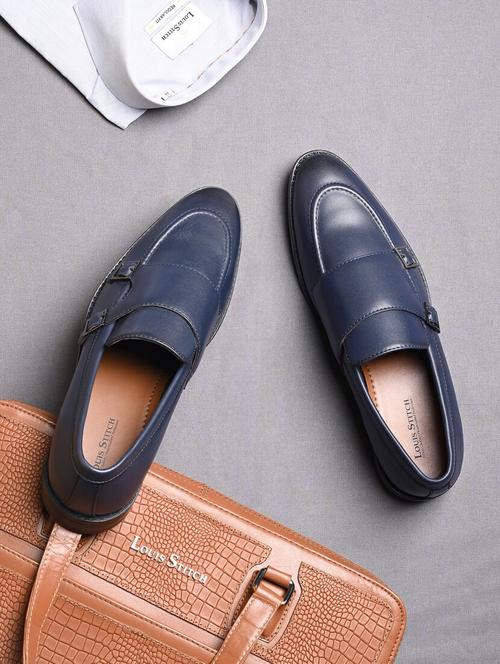 men solid slip on monk strap - 21747950 - Standard Image - 0