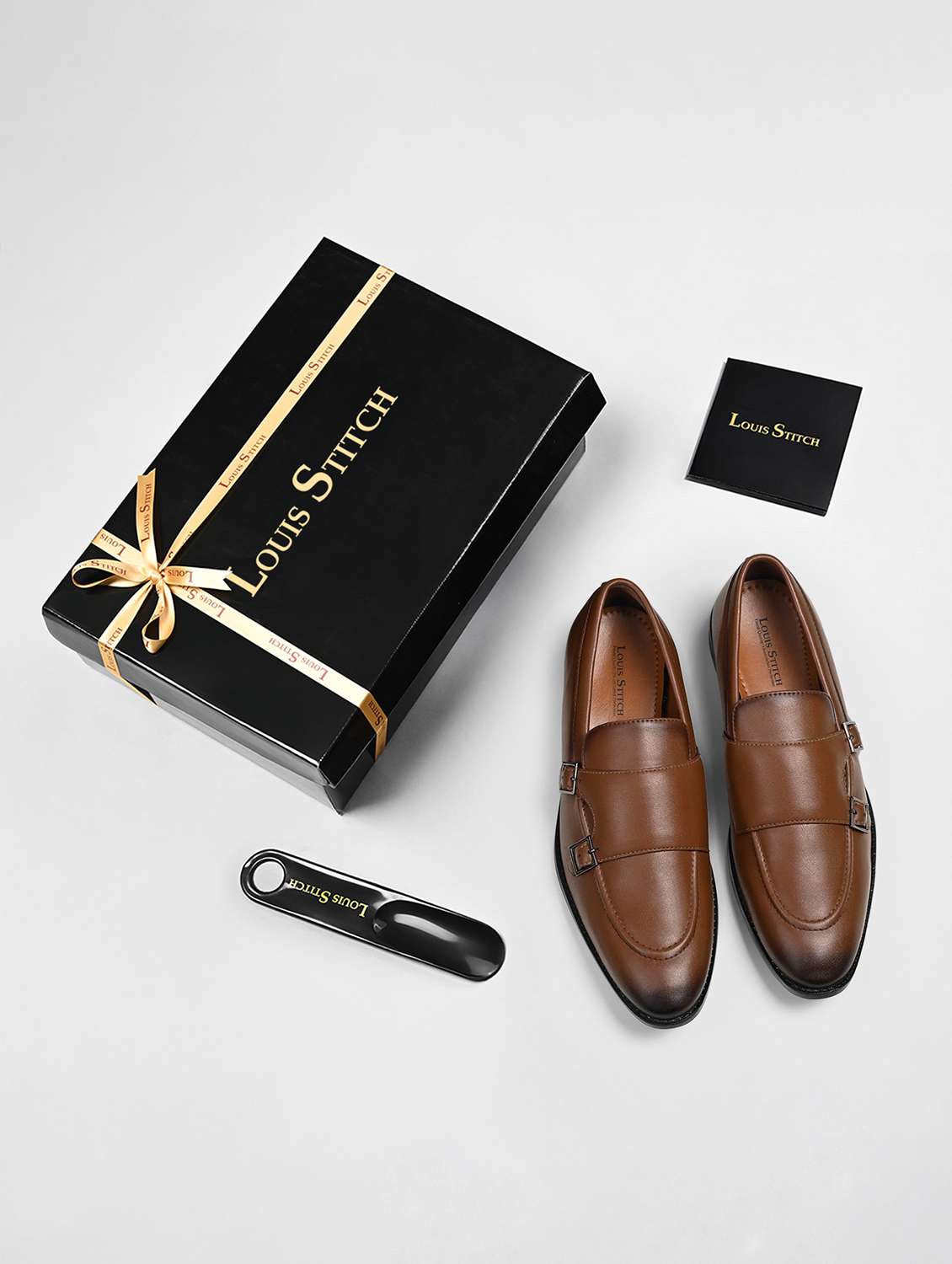 Men Tan Slip On Monk Straps - 21747954 -  Standard Image - 4