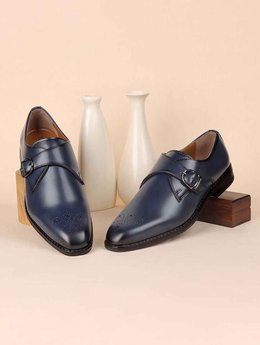 men solid slip on monk straps - 21747955 -  Zoom Image - 0