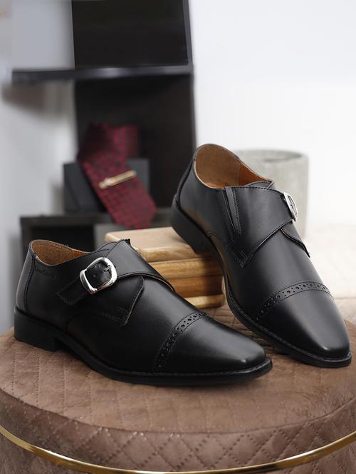 men solid slip on monk straps - 21747986 -  Standard Image - 0